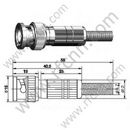 BNC-Stecker Crimp für RG58 RF-Anschluss