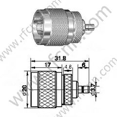 N Stecker zum SMB-RF-Adapter