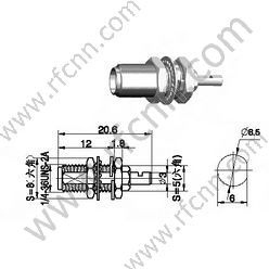 SMA-Weiblicher Crimp für RG178 RF-Anschluss