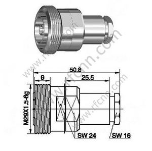 DIN 7/16 weiblich für RG142 RF-Anschluss