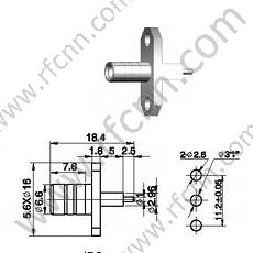 SMB männlicher Flansch-Micro-Strip-HF-Stecker