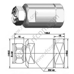DIN MALE 7/16 für 1 1/4 "Super flexibles Kabel HF-Anschluss