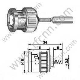 BNC-Stecker für RG174 RF-Anschluss